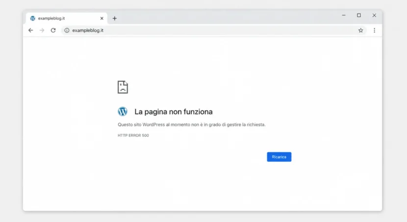 Errore 500 WordPress